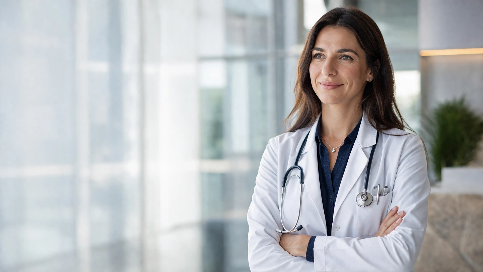 Female doctor in modern clinic