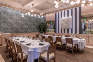 Dining room at Avra Beverly Hills in California