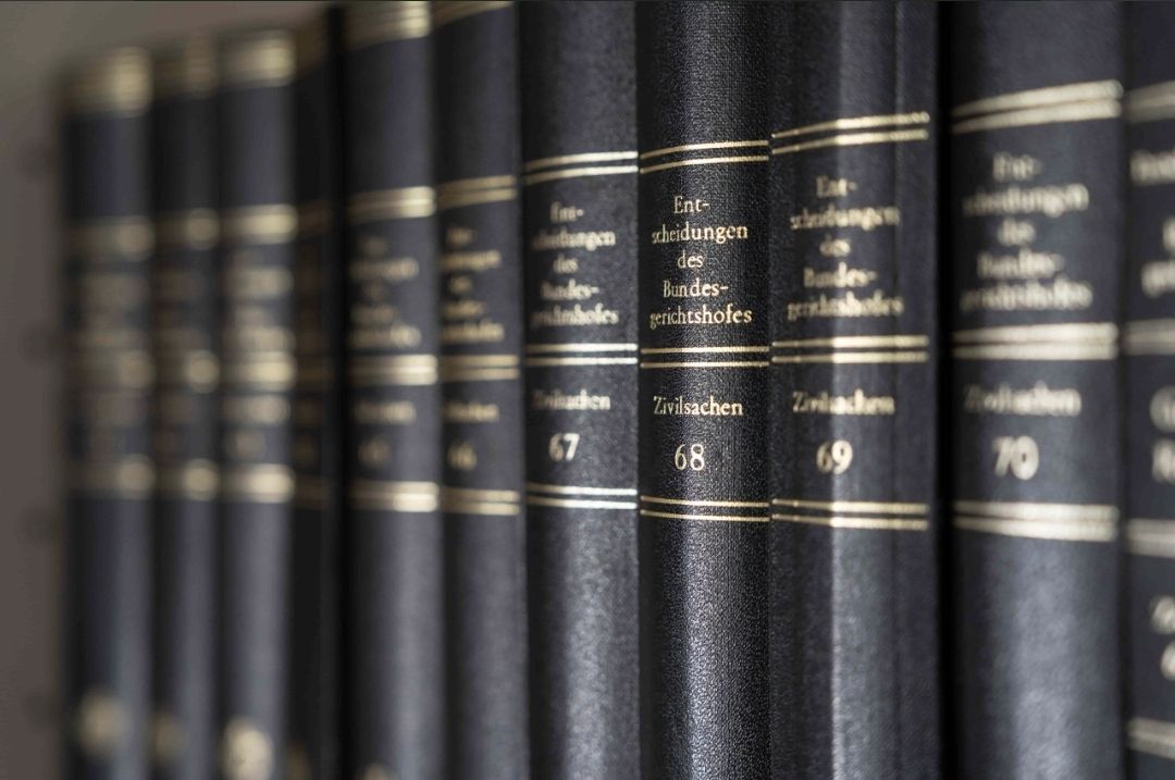 Legal reference books associated with the Christos Perperidis law office