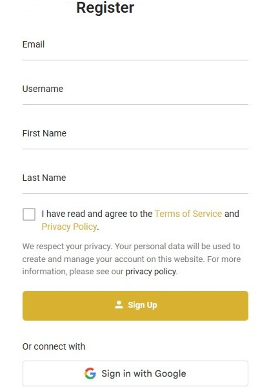 Kalostous account registration form and free account creation instructions
