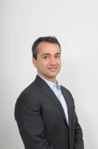 Professional portrait of gynecologist Dr Vasilis Angelis in Paris