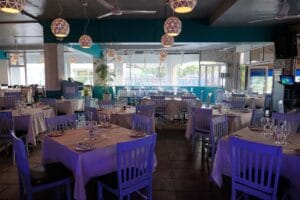 Dining area inside Mykonos Greek Taverna