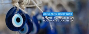 Exterior Orexi Greek Street Food signage