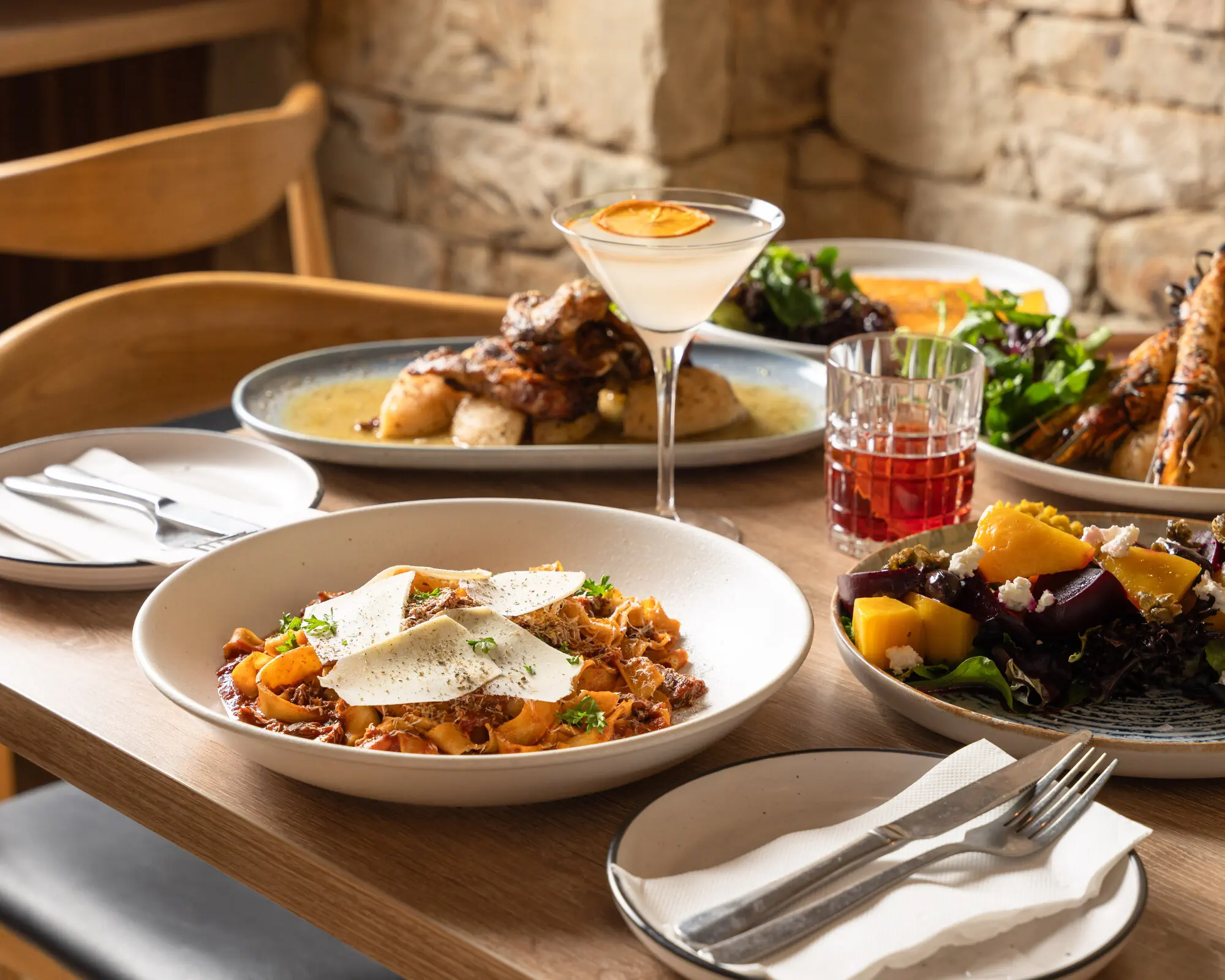 Greek dishes served at Taverna Greek Psistaria