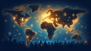 Greek businesses worldwide network visualization