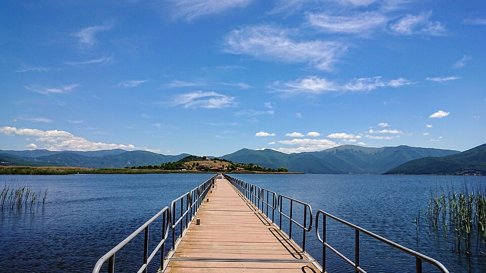 Lake Prespa landscape in Florina, Greece