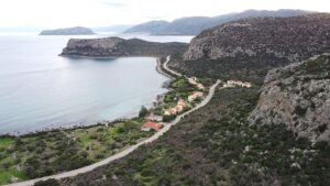 Coastal landscape near Kremmydi in Laconia, Peloponnese, Greece