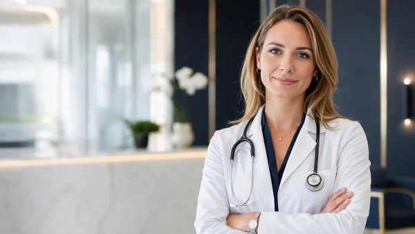 Female doctor in modern clinic
