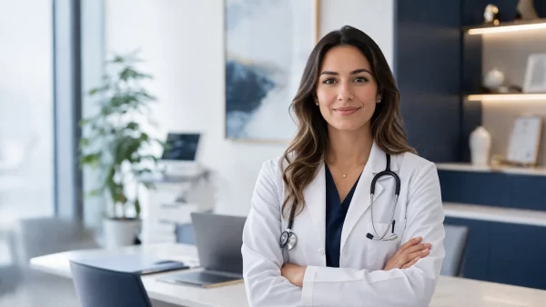 Female doctor in modern clinic