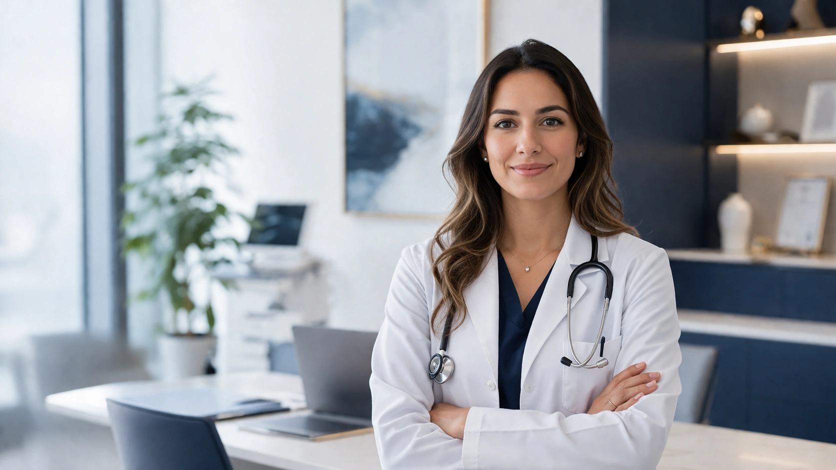 Female doctor in modern clinic