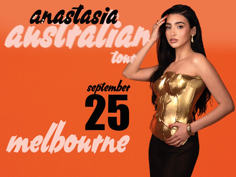 Anastasia live concert in Melbourne Australia promotional event poster.