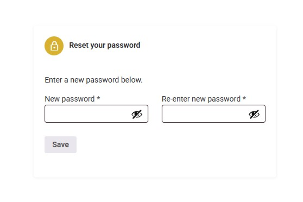 Kalostous password setup page
