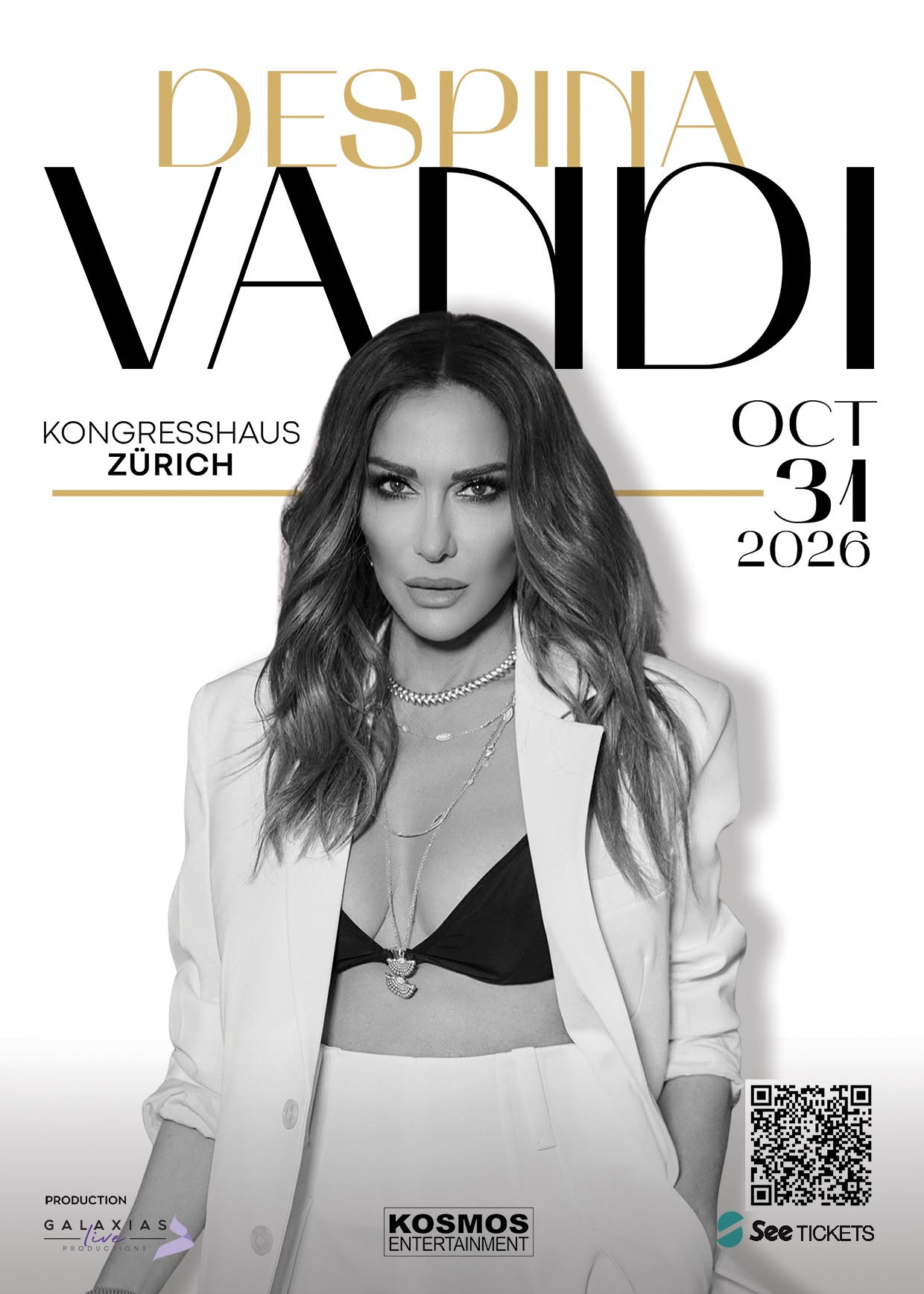 Poster for Despina Vandi Live at Kongresshaus Zürich on 31 October 2026