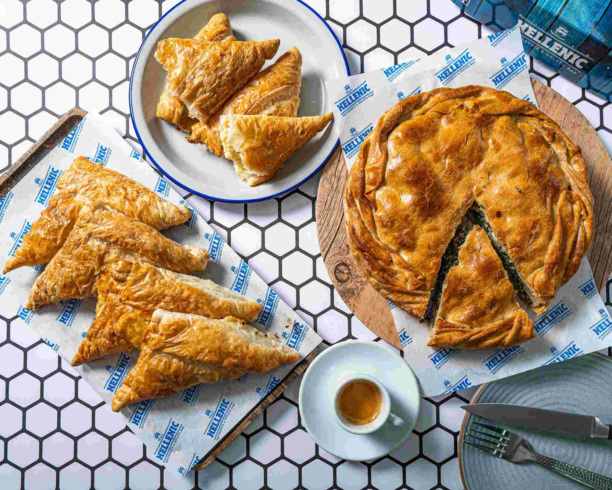 Traditional Greek pastries and pies from Hellenic Patisserie & Gelato Bar
