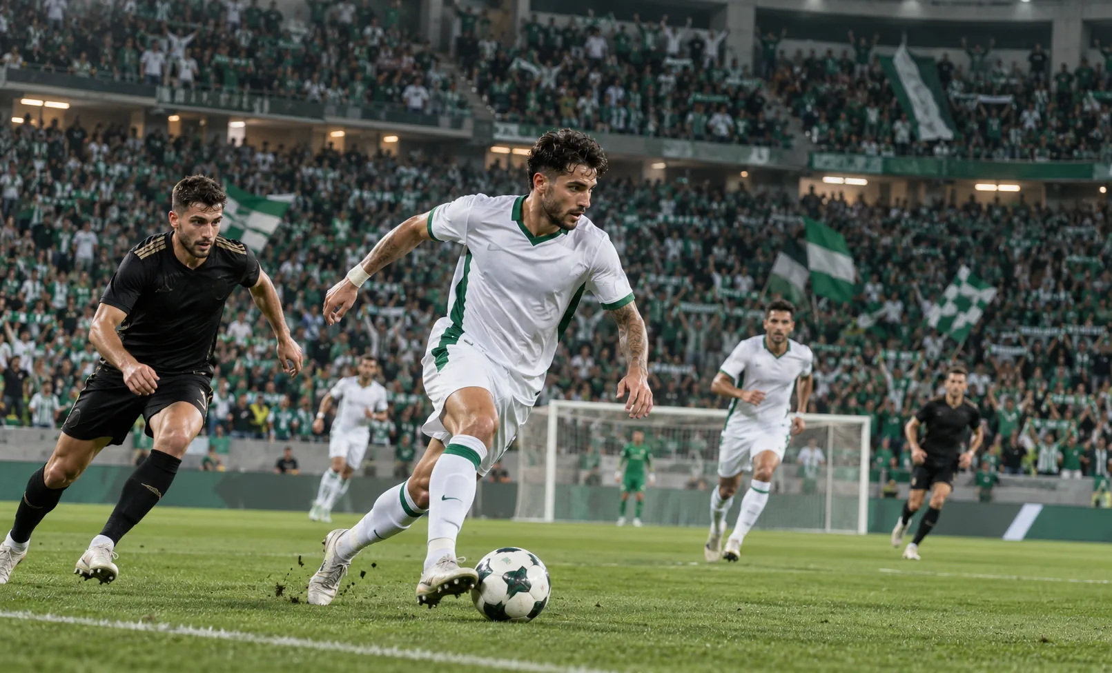 Football match action representing Omonia FC in Cyprus
