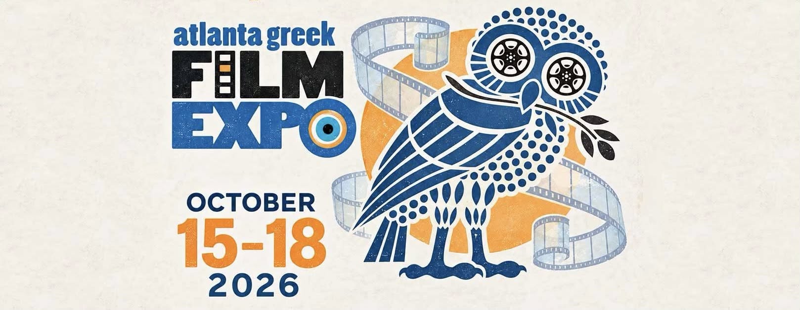 Atlanta Greek Film Expo 2026 artwork for October 15 to 18 in Atlanta