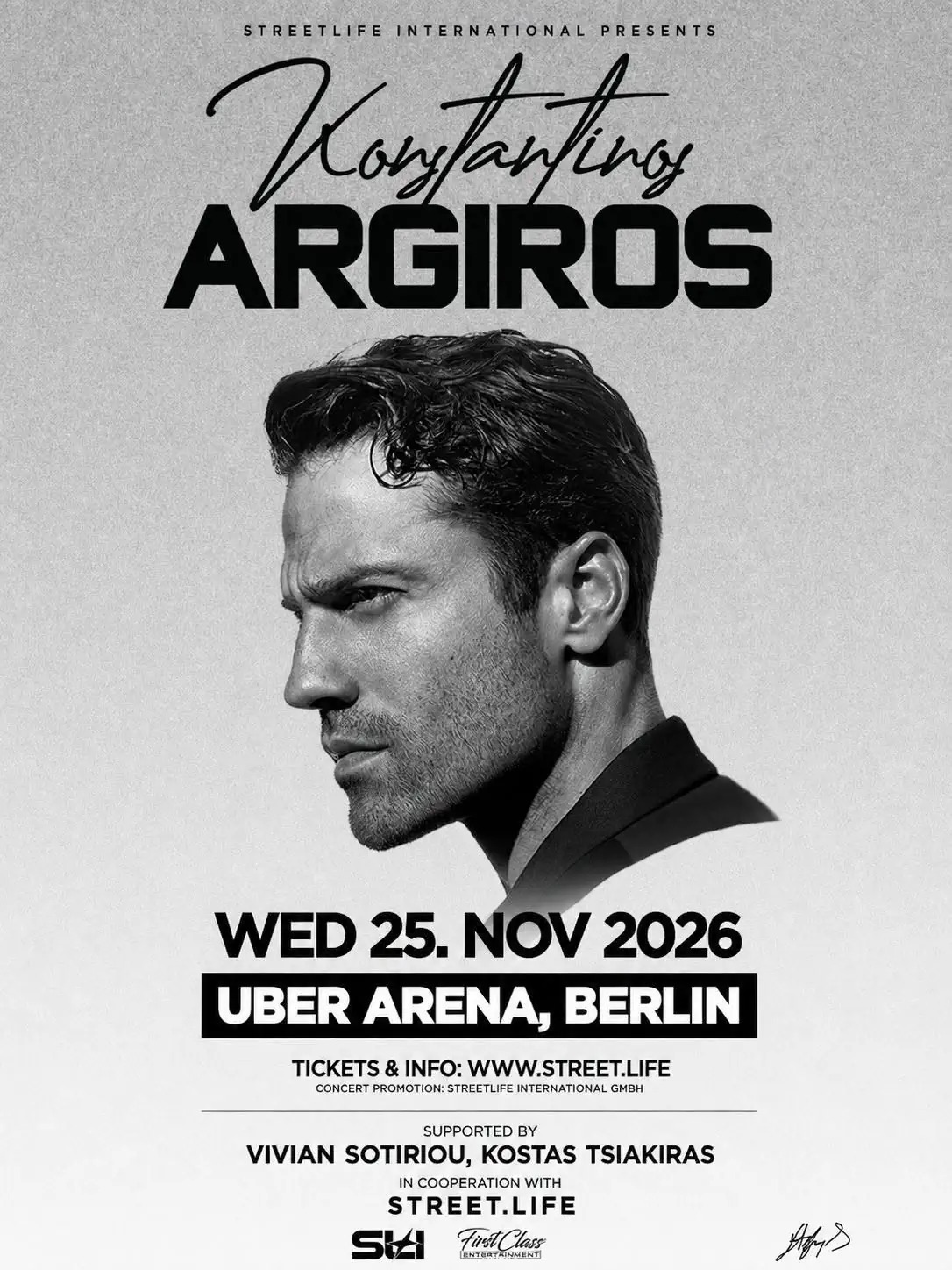 Poster for Konstantinos Argiros at Uber Arena in Berlin on November 25, 2026