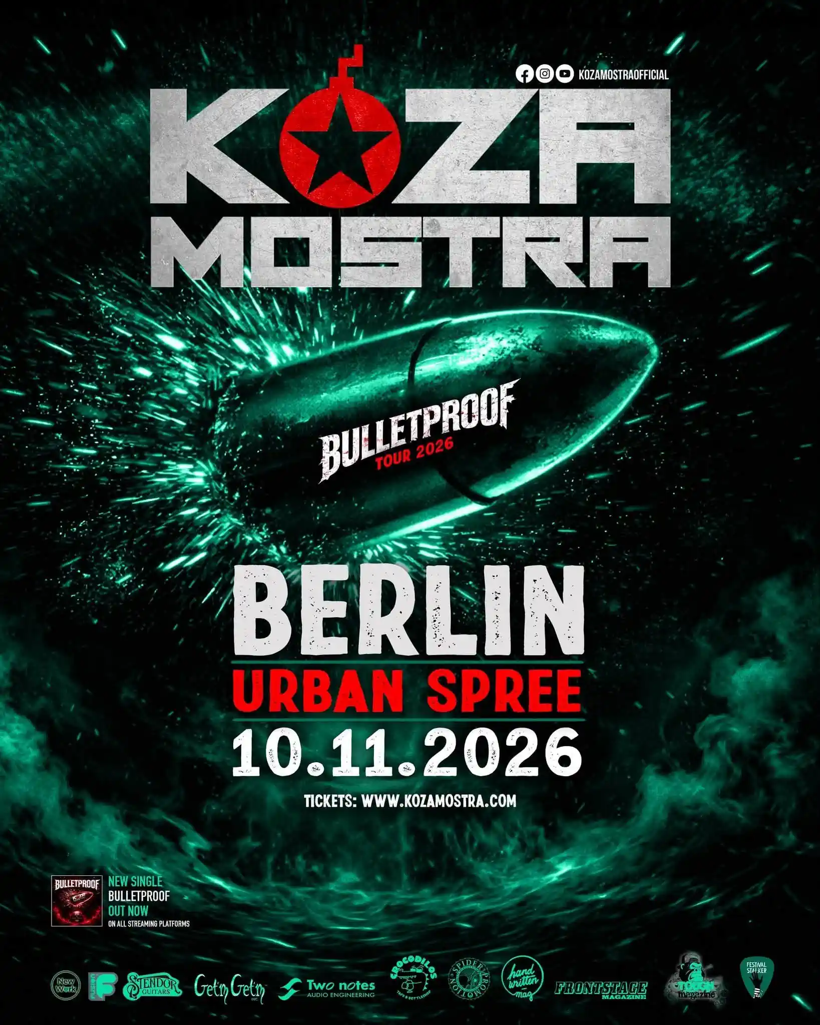 Poster for Koza Mostra at Urban Spree in Berlin on November 10, 2026